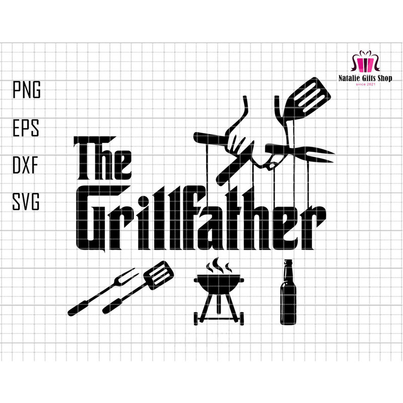 The Grill Father Svg, Grilling Svg, Barbeque Svg, Chef Dad Svg, Dad Grill Master Svg, Fathers Day Svg, Gift For Dad, Dad Designs Svg 1.jpg