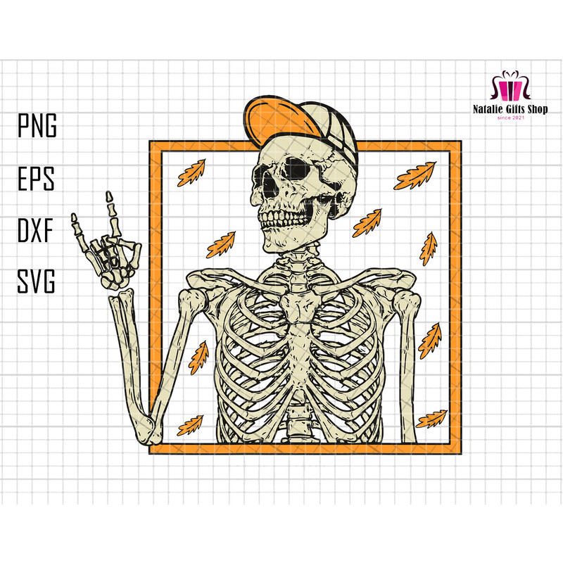 Trendy Halloween Svg, Funny Halloween Svg, Funny Skeleton Svg, Halloween Shirt Svg, Spooky Skeleton Svg, Fall Vibes, Skeleton Hand Sign Svg.jpg