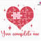 You Complete Me Svg, Valentine's Day Svg, Valentine's Day Shirt, Women's Svg, Pair Shirt, Forever Love Svg, Valentine's Day Gift, Gift Wife.jpg