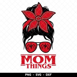 mom things svg, mom things png, mom things messy bun png, halloween messy bun svg, mom life png, horror mama svg