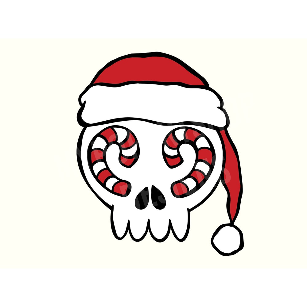 Christmas Skull Svg, Santa Skull Svg, Creepmas Svg, Gothmas Svg, Spooky Christmas SVG, Creepy Christmas Svg, Goth Christmas Png, Skull Svg.jpg