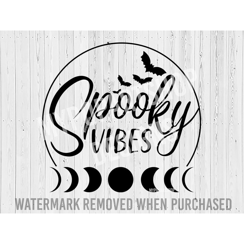 Spooky Vibes SVG, Spooky Svg, Spooky Girl, Bat Svg, Witch SVG, Witchy Svg, Witchy Vibes SVG, Magic Svg, Halloween Svg, Moon Phase Svg.jpg