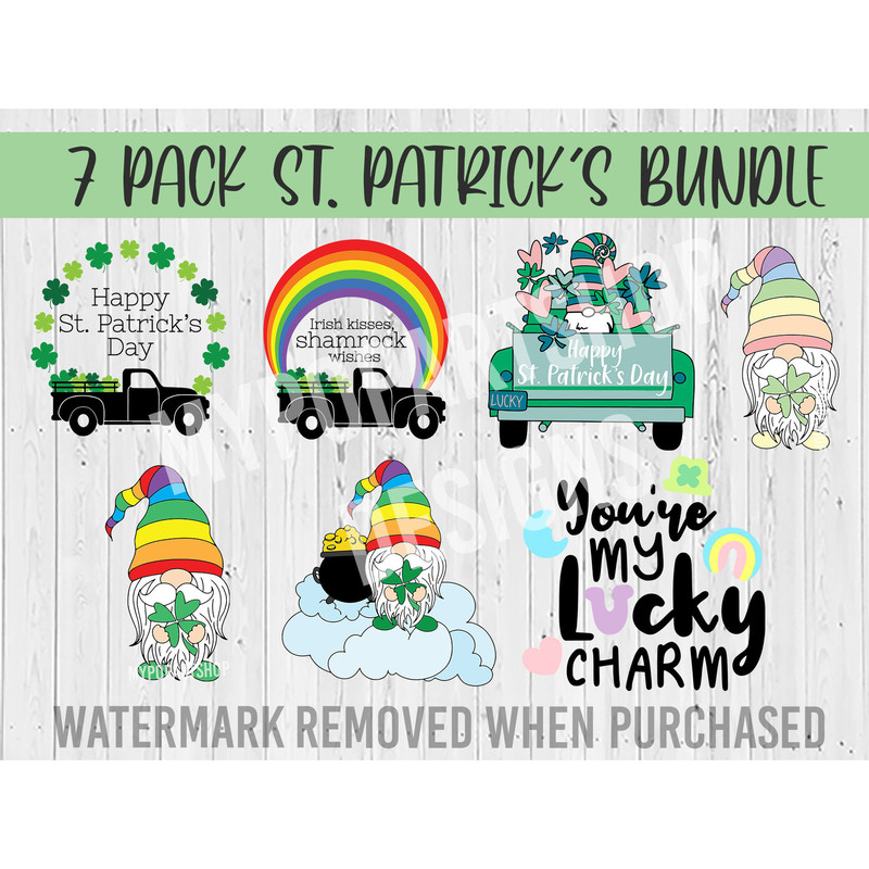 St Patrick's Day SVG Bundle, St Patrick's Day Quotes, Gnome SVG, Truck Svg Bundle, Shamrock Svg, You're my Lucky Charm Svg, Clover Svg.jpg