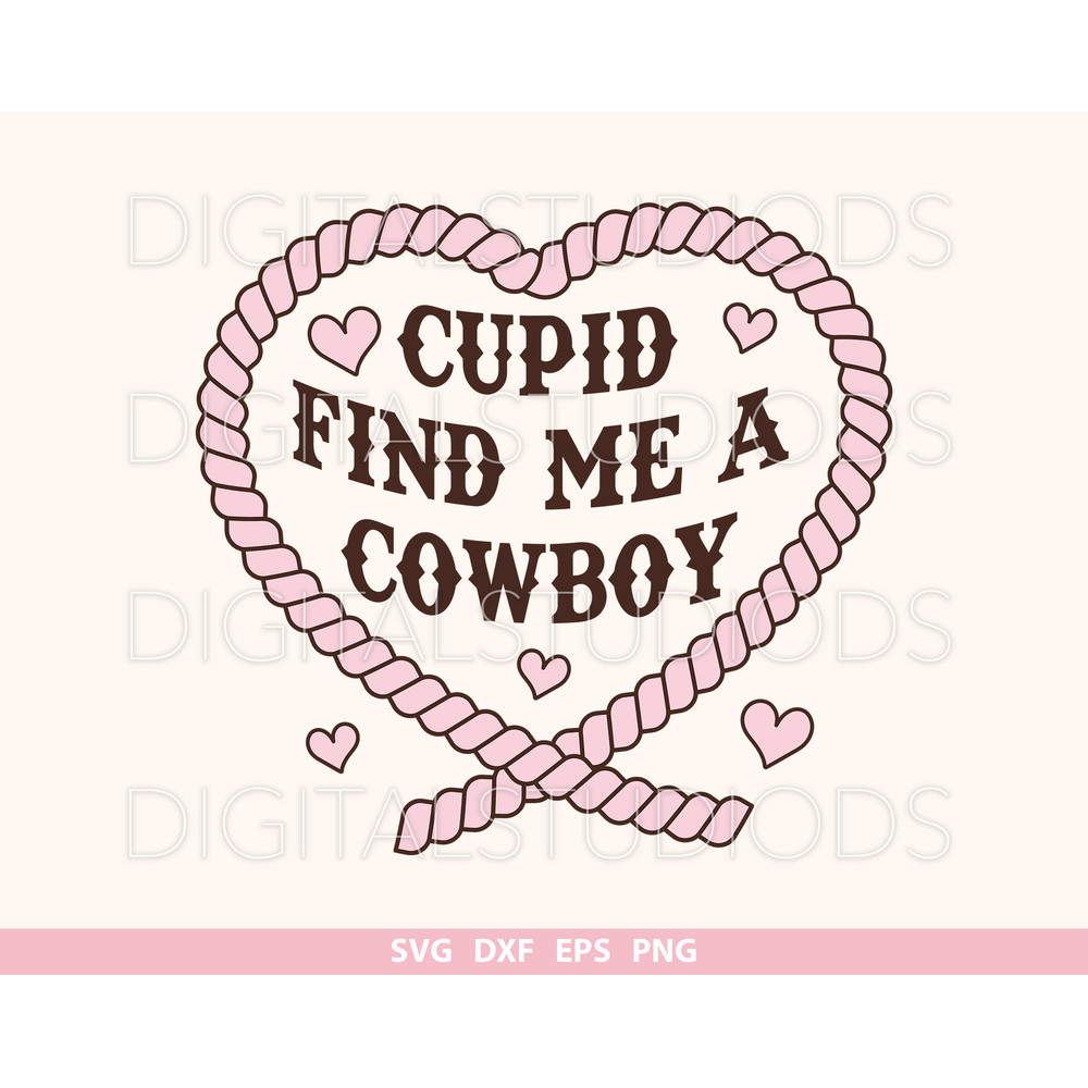 Cupid Find Me A Cowboy png, Retro Western Valentine Sublimation, Valentine svg, Western Valentine's Day svg, western Valentines png.jpg