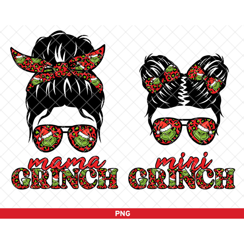 Mama Grinch png, Mini Grinch png, Mom and Daughter Christmas Sublimation, Grinchy Mama Sublimation, Mama Grinch png, Mom Life Grinch png.jpg