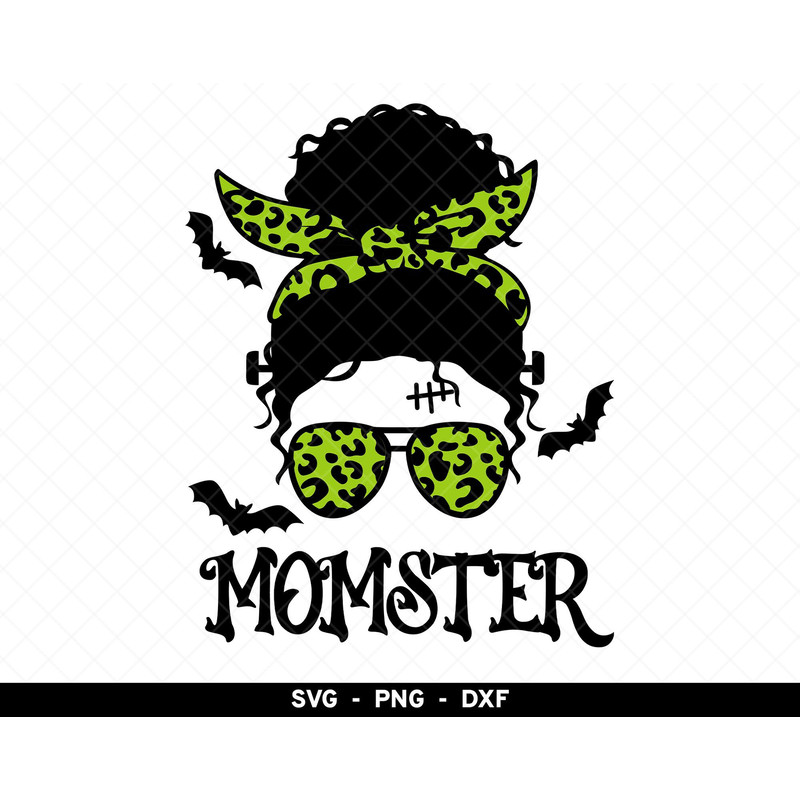 Momster Curly Hair svg, Halloween Mama svg, Spooky Mama svg, Momster png, Halloween Mom png, Curly Messy Bun Halloween png, Afro Momster png.jpg