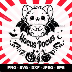 cute bat halloween hocus pocus svg, hocus pocus svg, hocus pocus silhouette, hocus pocus vector, trick or treat svg, hap