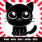 Cute Black Cat Svg, Cat Silhouette Svg, Cat Svg Cut File, Cat Cute Svg, Cute Png for Shirts , Black Cat Halloween Svg, Cat Outline Svg - 045.jpg