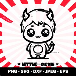 cute devil svg, baby devil svg, little devil vector, little devil svg, minimalist halloween png, cute halloween clipart,