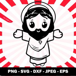 cute jesus svg, jesus for kids svg, kawaii christian png, jesus svg, faith svg, christian design svg files, son of god s