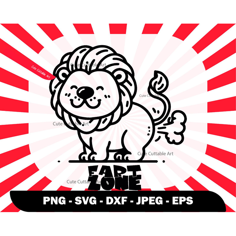 Cute Lion FART ZONE Svg, Funny Tshirt Sayings Svg, Original Svg, Farting Baby Animal Png, Baby Tshirt Svg, Funny Bathroom Signs Svg - 00064.jpg