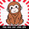 Cute Sitting Kawaii Orangutan Svg, Baby Orangutan Png Sublimation Design, Kawaii Animal Svg, Handdrawn Svg, Cartoon Clipart Png - 00031.jpg