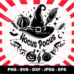 hocus pocus svg, hocus pocus svg, hocus pocus silhouette, hocus pocus vector, trick or treat svg, cat halloween svg, hal