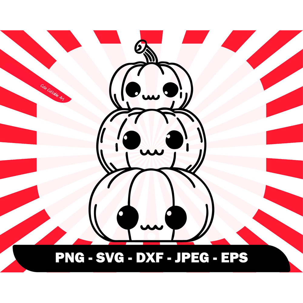 Pumpkins in a Row Svg, Cute Pumpkin Svg, Retro Halloween Svg, Ghost Svg, Halloween Png,Minimalist Halloween Png, Cute Halloween Clipart - 22.jpg