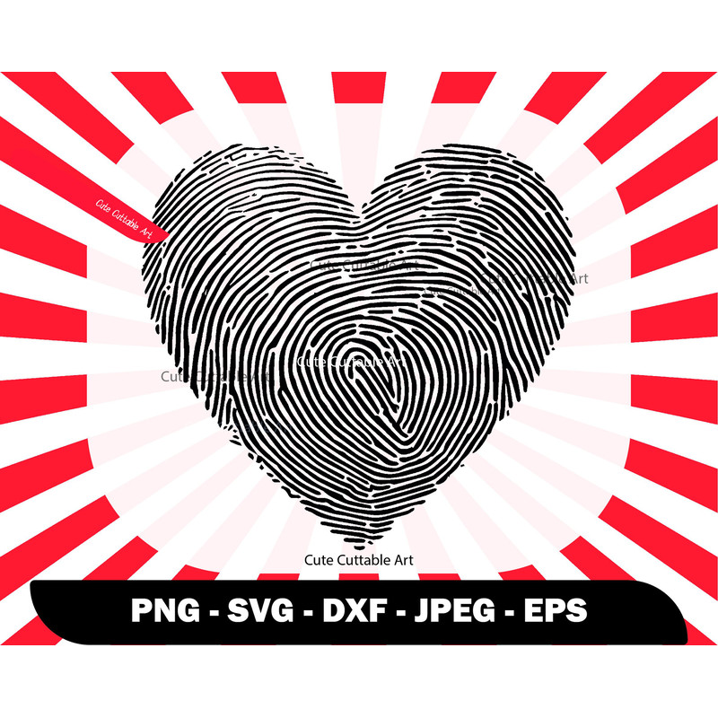 Fingerprint Heart Svg , Heart Svg, Heart Png, Heart İllustration, Valentine Svg, Doodle Heart Svg, Valentine's Day Svg - 00077.jpg