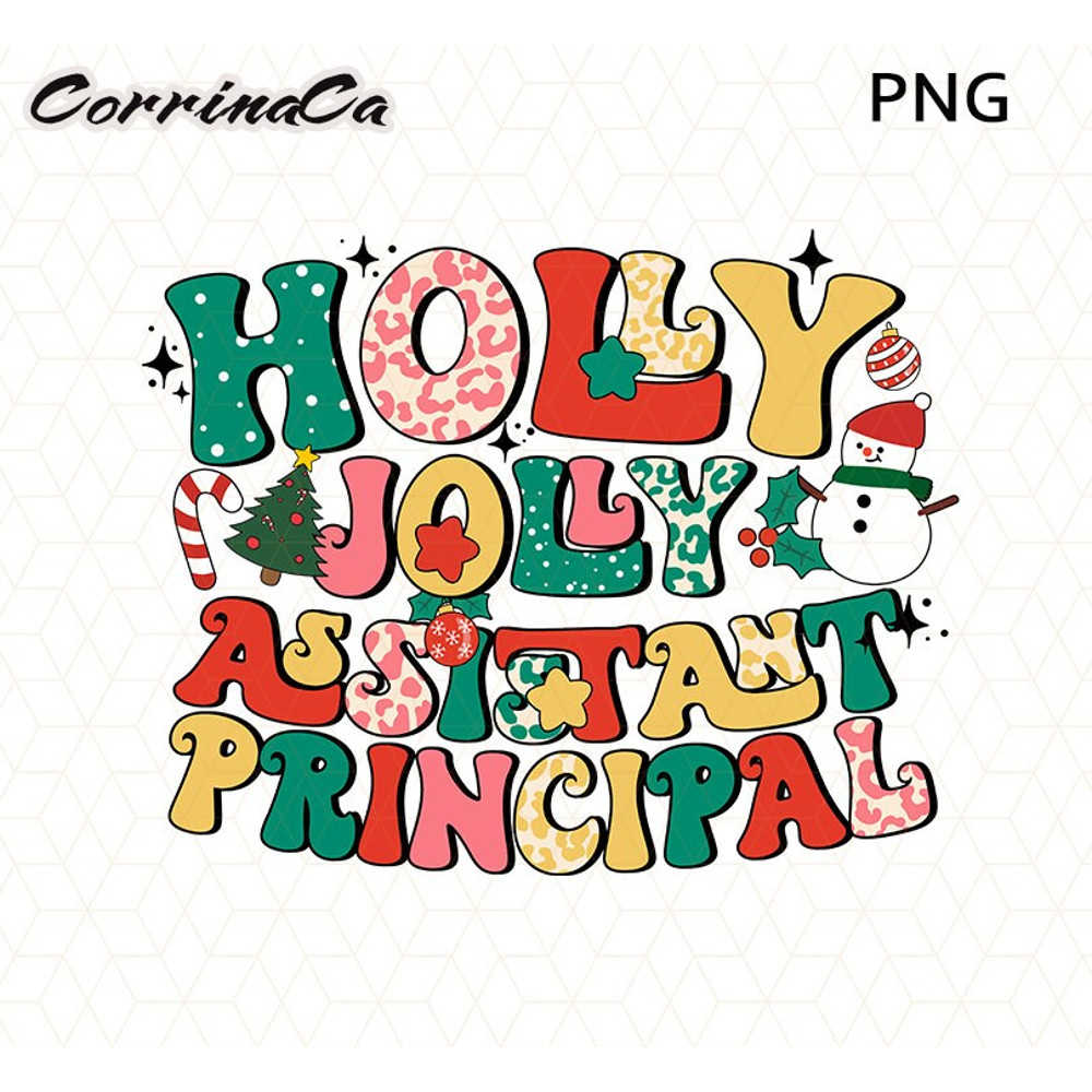 Assistant Principal Christmas Png, Assistant Principal Png, Holly Jolly Png, School Png, Christmas Png, Christmas Gift, Merry Christmas Png.jpg