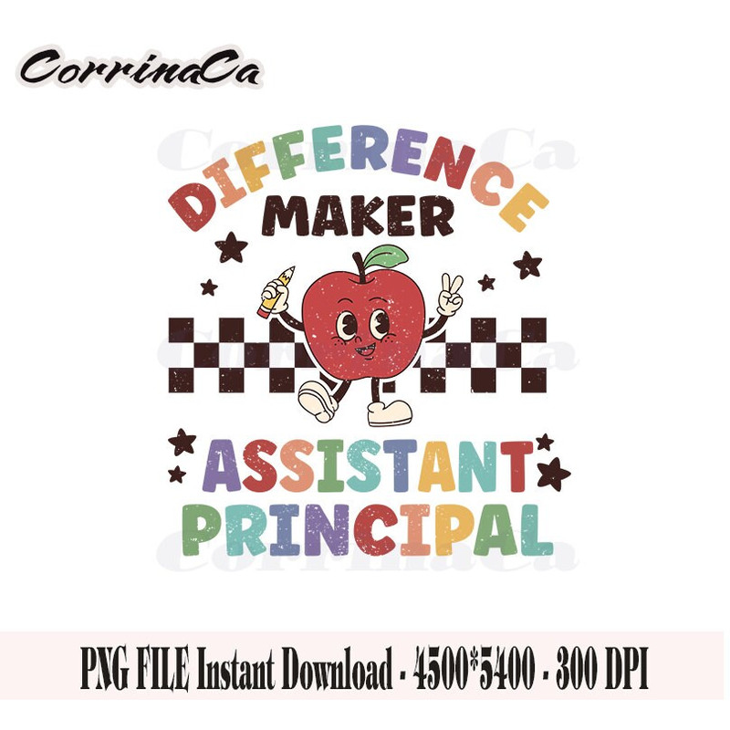 Assistant Principal PNG, Difference maker Assistant Principal png, Assistant Principal sublimation, Teacher png, Assistant Principal Design.jpg
