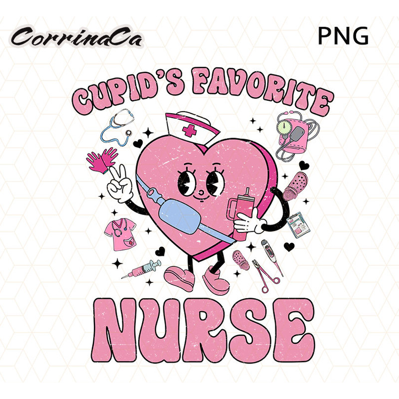 Cupid's Favorite Nurse PNG, Valentine Nurse Png, Cute Heart Stanley Tumbler Nurse Png, Valentine Sublimation, Heart Png, Valentine's Day Png 1.jpg