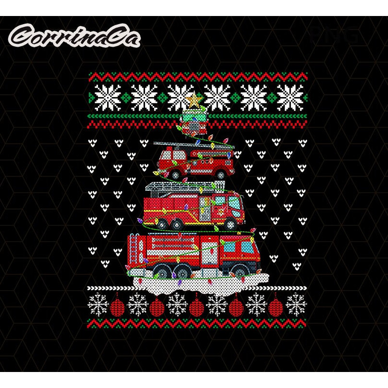 Firefighter Ugly Christmas Png, Christmas firefighter png sublimation design download, Christmas Png, firefighter Png, Christmas tree Png.jpg