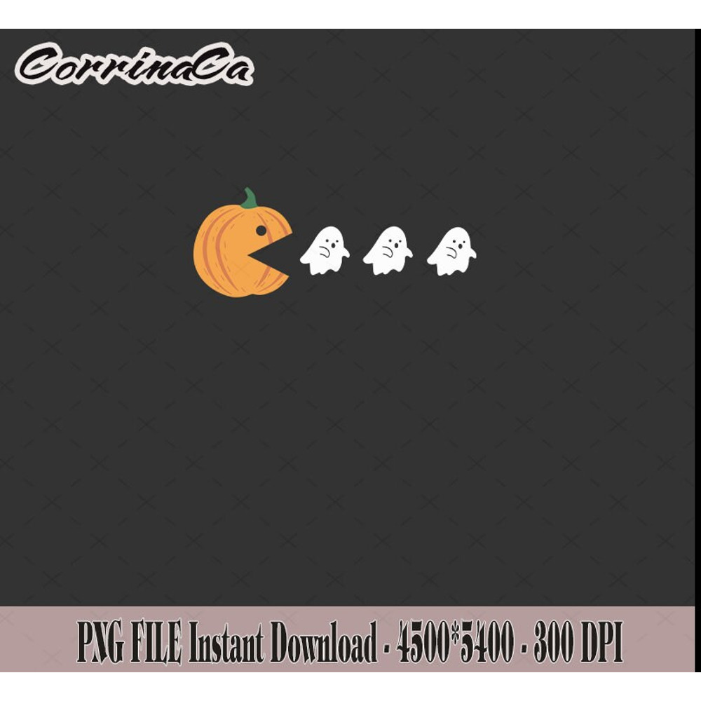 Gamer Halloween Png, Pumpkin Eating Ghosts,Funny Kids Halloween Png, Pumpkin Png, Ghost Png, Trick or Treat Png,Sublimation Designs Download.jpg
