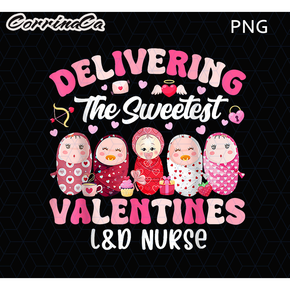 Labor And Delivery Valentine Png, Delivering The Sweetest Valentines Png, Valentines Day L&D Nurse Png, Valentine's Day LD Nurse Png Design.jpg