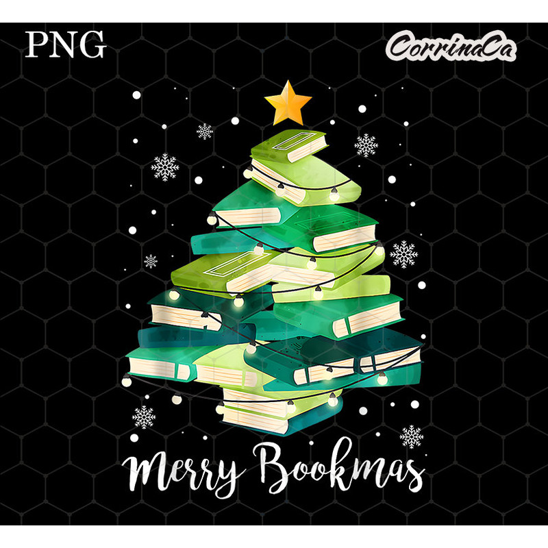 Merry Bookmas Christmas Book Tree Png, Christmas Gift,Book Lovers Christmas,Bookworm Christmas Png,Gift For Teachers, School Christmas, Xmas.jpg