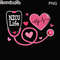 Nurse Valentine's Day PNG, Heart Stethoscope Heartbeat, NICU Life Nurse Valentines Png, Neonatal ICU Nurse Valentine, Nurse Shirt Png Design.jpg