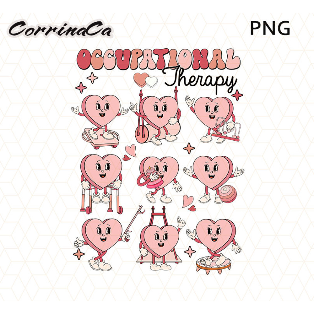 Occupational Therapy Valentine Png, OT Valentines PNG, Cute Candy Heart Valentine Png, Occupational Therapist Png, Retro Valentines Png.jpg