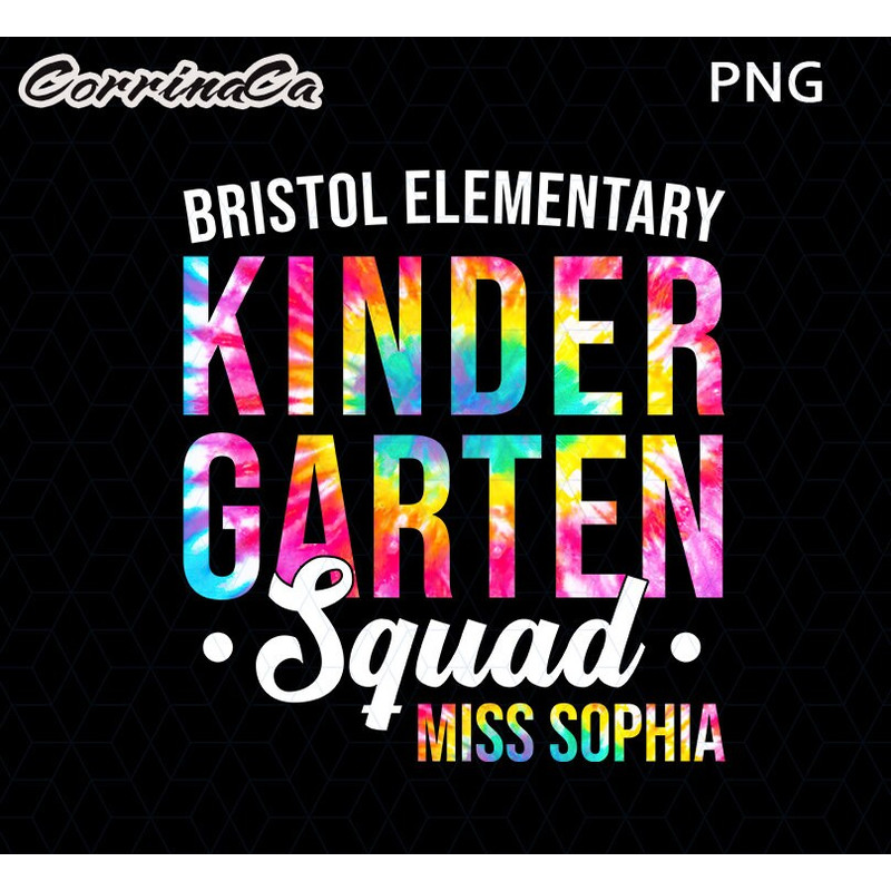 Personalized Kindergarten Teacher Png, Tie Dye Kindergarten Teacher Png, Custom Kindergarten Teacher Shirt Design, Kindergarten Teacher Png.jpg