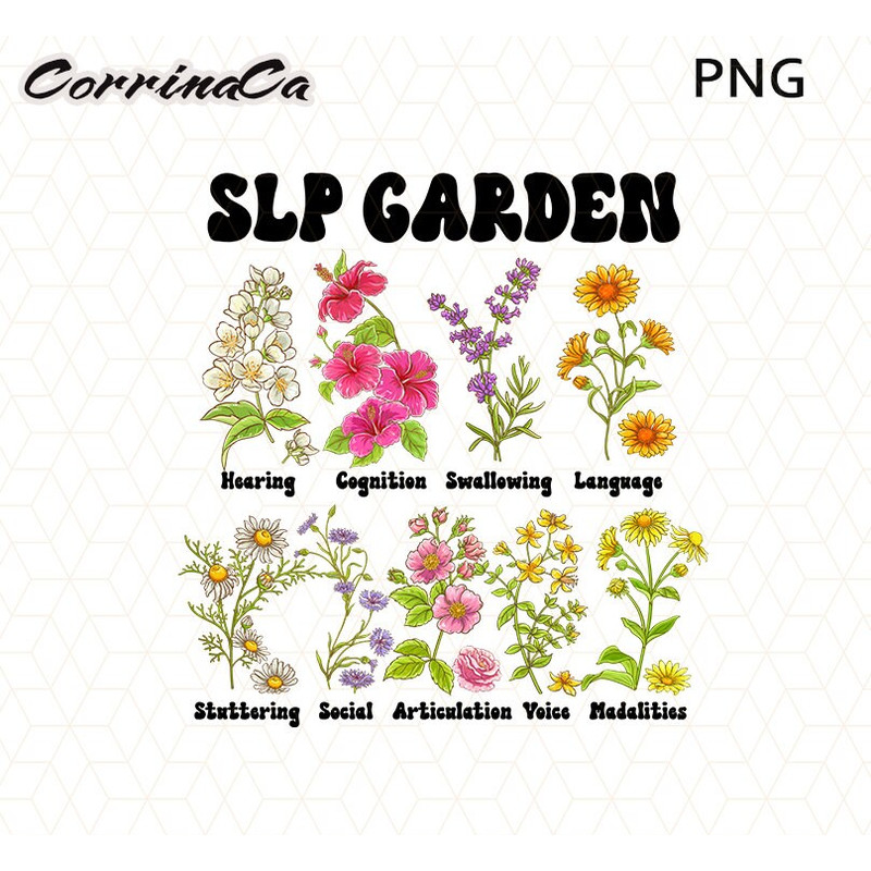 SLP Garden PNG, Speech Language Pathologist Png, Speech Language Pathologist, Speech Therapist, Language Therapy Png, SLP Student Gift Png.jpg