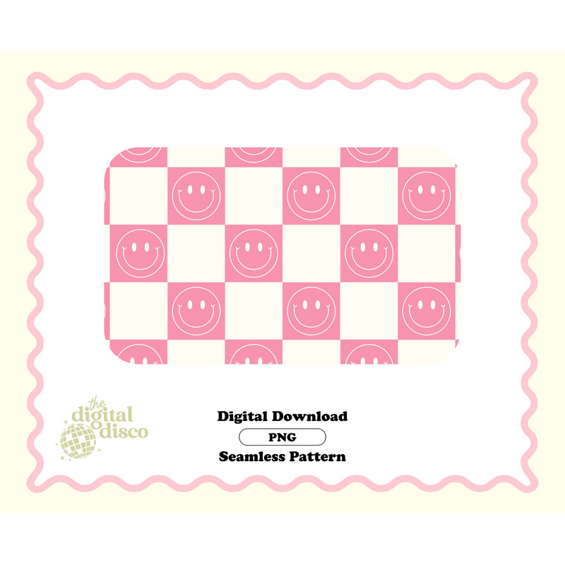 Checkered Retro Pattern, Checkered Seamless Pattern PNG, Trendy Pattern, Groovy Pattern, Happy Face Pattern, Summer Pattern, Summer PNG 1.jpg