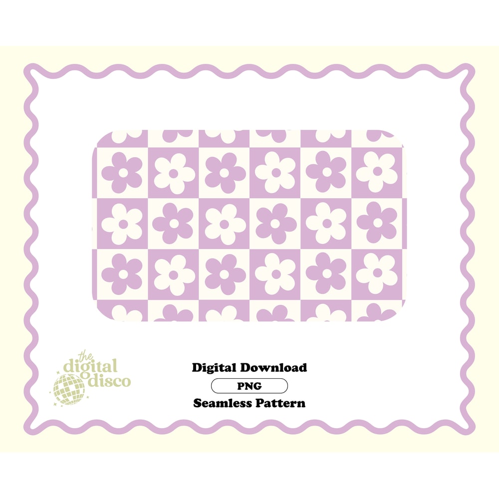 Checkered Seamless Pattern PNG, Flower Seamless Pattern, Groovy Seamless Pattern, Trendy Seamless Pattern, Seamless Pattern for fabric.jpg
