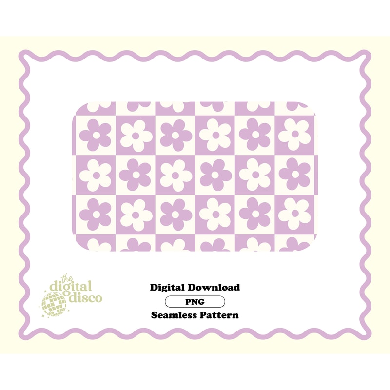 Checkered Seamless Pattern PNG, Flower Seamless Pattern, Groovy Seamless Pattern, Trendy Seamless Pattern, Seamless Pattern for fabric.jpg