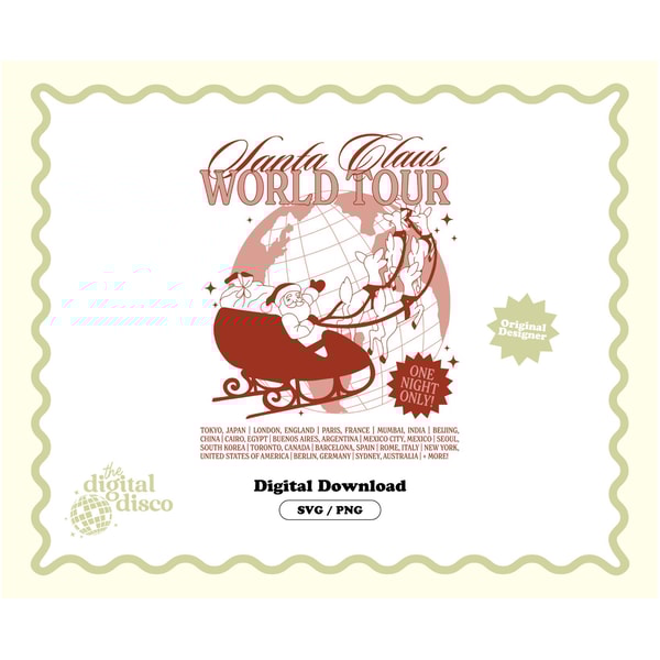 Santa Claus World Tour PNG SVG, Santa Claus PNG svg, Christmas png svg, Trendy png, Retro png, Vintage Christmas png, Sublimation Design.jpg
