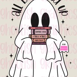 all booked up ghost png sublimation design download reading books smut cute