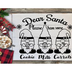 dear santa tray svg, milk and cookies, cookies for santa svg, santa cookie tray svg, milk for santa svg, carrot for rudo