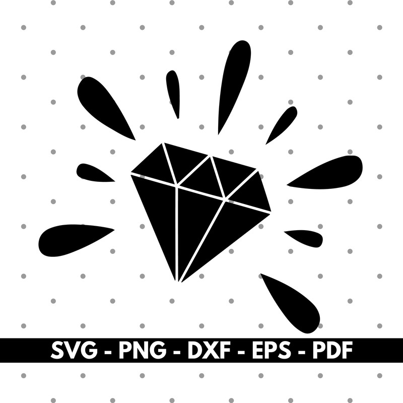 Diamond svg, Cricut and Silhouette files, Cut files, Vector, Instant download.jpg