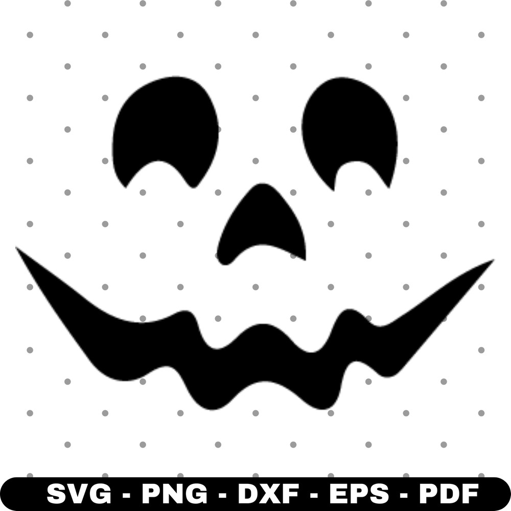 Funny pumpkin face svg, Monster face svg, Cricut and Silhouette, Instant download.jpg