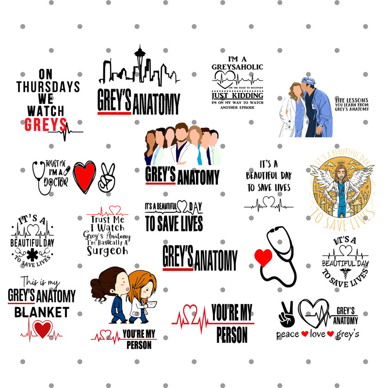 Greys Anatomy svg, You are my person svg, Save lives svg, It's a Beautiful Day svg, Tv Show Svg, Cut files for Cricut.jpg