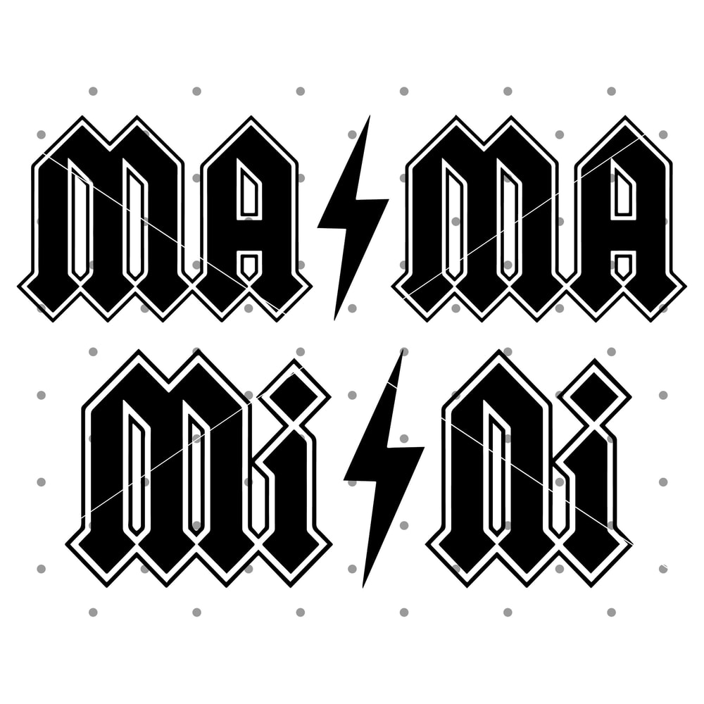 Mama and Mini svg, Mom and mini png, Rocker mom and mini svg, ACDC mama svg cut file, Rock and roll mama and me svg, Instant download.jpg