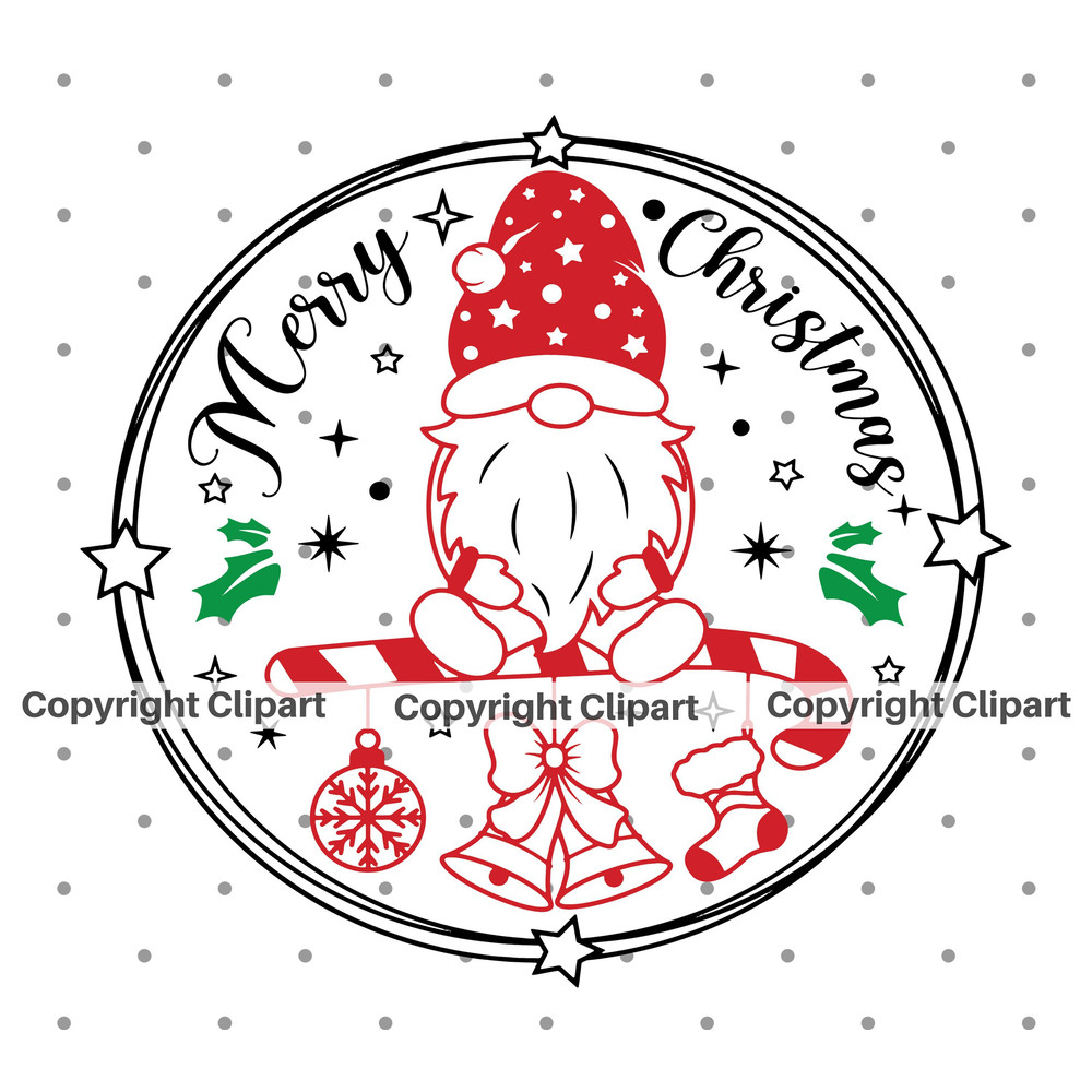 Merry Christmas Gnome svg, Gnome png, Christmas clipart, svg for cricut, Instant download.jpg