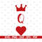 Queen of heart svg, queen svg, Shirt design svg, Vector, Cricut and Silhouette, Instant download.jpg