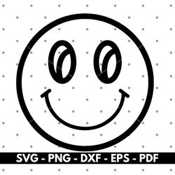 smiling face svg, smiley svg, cricut cut files, silhouette cut files, vector, instant download