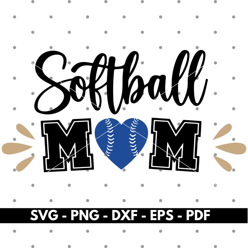 Softball mom svg, Softball png files for cricut and silhouette, Softball dxf files, Instant download.jpg
