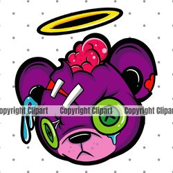 teddy bear svg, gangster teddy bear svg, teddy bear clipart, svg for cricut, printable & instant download 1