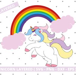 unicorn svg, unicorn clipart, unicorn rainbow svg, rainbow svg, unicorn head svg, instant download