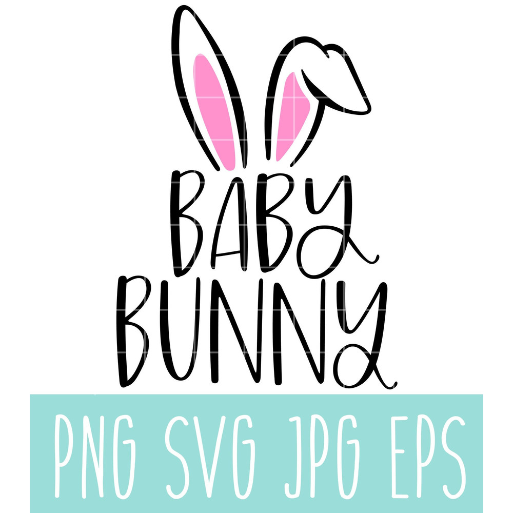 Baby Bunny Svg, Happy Easter Svg, Easter egg Svg, Spring Svg, Cricut, Silhouette Vector Cut File.jpg