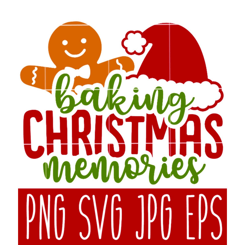 Baking Christmas Memories Svg, Santa Plate Svg, Merry Christmas Svg, Cricut, Silhouette Cut File.jpg