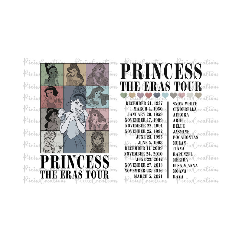Princess Svg, The Eras Tour Princess PNG, Princess Comfort Color Png, Princess The Eras Tour Svg 1.jpg