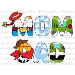 toy story mom svg, toy story mom png, toy story dad svg, toy story dad png, toy story svg, toy story png, digital file,